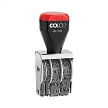 Black, Grey, Red | Colop 04000 Traditional Date stamp Plastic | In Stock