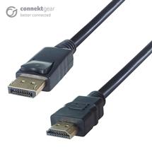 connektgear 2m DisplayPort to HDMI Connector Cable  Male to Male Gold