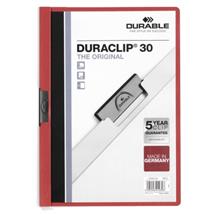 Durable Duraclip 30 report cover PVC Red, Transparent