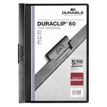 Durable Duraclip 60 report cover PVC Black, Transparent