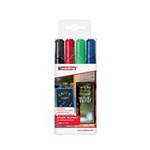 Edding 4095 chalk marker Bullet Black, Blue, Green, Red 4 pc(s)