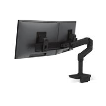 Ergotron Monitor Arms Or Stands | Ergotron LX Series Dual Direct Arm, Low-Profile Top Mount C-Clamp