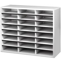 Fellowes 25041 literature rack 24 shelves Grey, White
