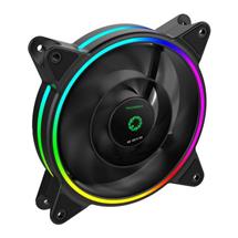 GameMax Razor 12cm PWM Rainbow ARGB Dual Ring Case Fan, Hydro Bearing,