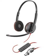 Top Brands | POLY Blackwire 3220 Stereo USB-C Headset +USB-C/A Adapter