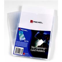 Rexel Card Holders A4 Clear (25) | In Stock | Quzo UK