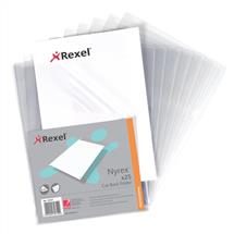 Rexel Nyrex™ A4 Cut Back Folders Clear (25) | In Stock