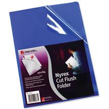Rexel Nyrex™ A4 Cut Flush Folders Blue (25) | In Stock