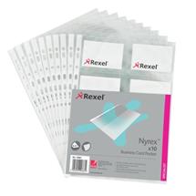 Sheet Protectors | Rexel Nyrex™ Business Card Pockets (10) | In Stock