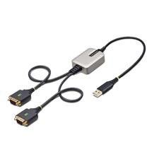 Startech Cable Gender Changers | StarTech.com 2ft (60cm) 2Port USB to Serial Adapter Cable,
