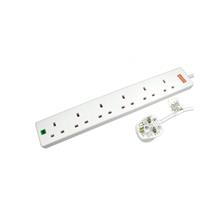 Cables Direct RB05M06SPD surge protector White 6 AC outlet(s) 220240 V
