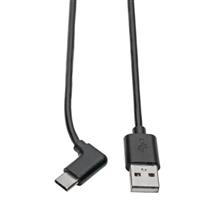 Tripp Lite U038006CRA USBA to USBC Cable, RightAngle USBC, USB 2.0,