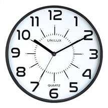 Unilux POP Quartz clock Round Black | In Stock | Quzo UK