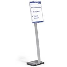 Durable 481323 sign holder/information stand A3 Acrylic Silver